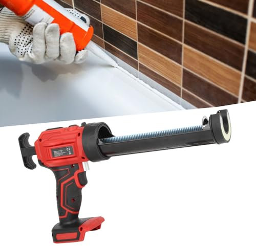 Cordless Caulking Gun,Electric Dripless Caulking Gun with LED Light, Rechargeable Speed Adjustable Electric Caulking Gun 20V Battery Powered Caulk Gunfor Home Renovations