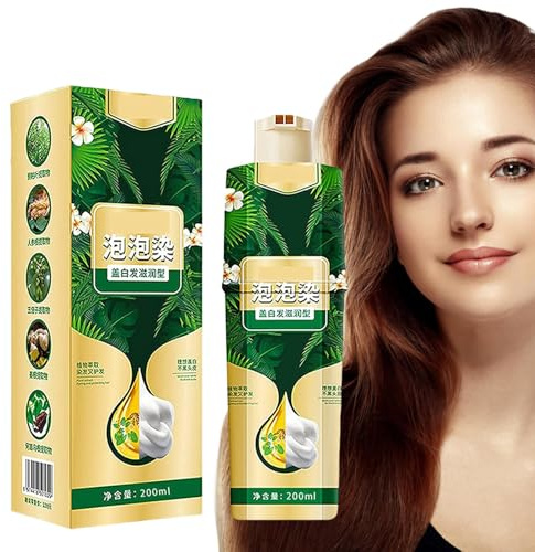 Shampoing Pour Teinture Capillaire, 200ml Shampooing Teinture Instantanée Pour Cheveux, Shampooing De Coloration De Cheveux, Shampooing Colorant Pour Hommes Femmes, Teinture En Quelques Minutes