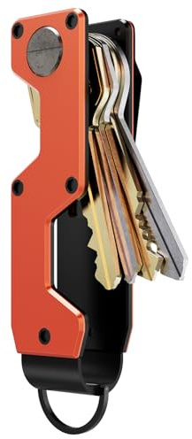 MINBERAND Key Organizer Compact Key Holder Metal Key Chain Minimalist key case key holder for keychain Secures 1-5 Keys(