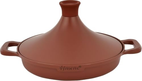 Tajine saffran 30 cm - non-stick - PFOA-fri - lämplig för alla spishällar - terrakotta inklusive ugnsvantar och filt
