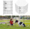 ARIFARO Clôture Décorative de Jardin 5 Panneaux Longueur Totale 3,5m (101 cm H x 71 cm L) - Barrière Pour Animaux de Compagnie en de Métal avec 4 Panneaux + 1 Portail Pour Lapins et Patio