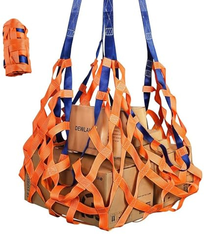 PAUANI Hangendes Hebenetz - Flaches Nylonnetz, Anhängernetz, Schutznetz Garten, Cargonetz Heavy Duty, Für Treppenhebungsnetz, Frachtnetz, Anpassbar, Last 0,3-3,5 Tonnen(4 X 4M/Mesh 15cm/Load 2.5t)