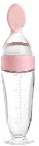 Alimenti Per In Silicone - Bottiglia Per Bambino Alimentazione | Una Volta Di Frutta, Stringere La Punta Infantile | Biberon Con Silicone In Blu/Rosa Di 3 Mesi