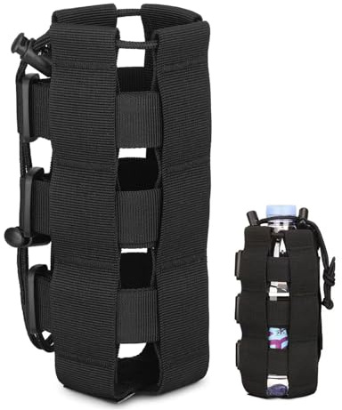 TPZORJX Bidons,Porte Gourde Sac à Dos, Réglable Porte Bouteille Tactique, Nylon Pochette pour Bouteille D'eau, Convient pour la Randonnée en Plein Air, le Camping, le Trekking