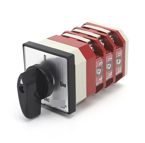 Voltmètre triphasé à quatre positions LW12-16/YH3.3 16 A, interrupteur à came universel, 1 pièce