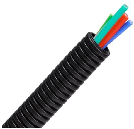Cavo per auto, 1/3/5/10 m, AD7,5 mm – 34,5 mm, in polipropilene, isolato, resistente al calore, guaina protettiva (nero, chiuso, ID14,3 mm, 3 metri)
