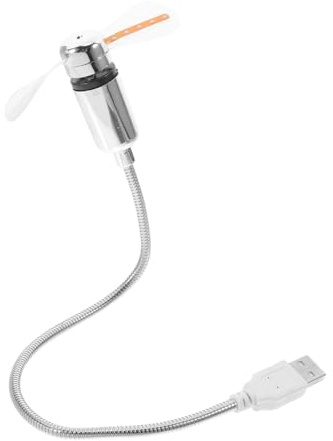 HOMOBABE Ventilador USB Mini con LED Coloridos para Escritorio Diseño Circular Plata para Uso Personal y Refrigeración Silenciosa