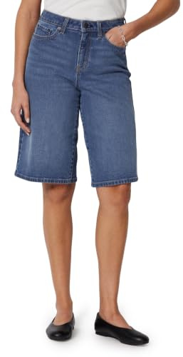 Amazon Essentials Women's Relaxed-Fit Mid-Rise Denim Bermuda Shorts