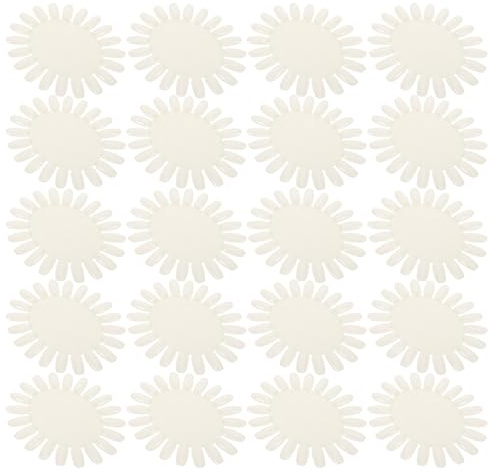 Roue D’échantillons de Faux Ongles Ovales Blanches 20 Pièces | Plastique, Présentation Organisée et Portable, pour Salons et Festivals, 20 Capsules par Support