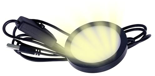 A Disco A LED – Luce LED Per Armadietto, Lampada Di Illuminazione USB, Luce Guscio In Alluminio, Lucee Da Sottobanco, Lampada Da Parete, Lampadaa LEDD Innovativa, Lucee Per Mobile Daaa Cucina, Lu
