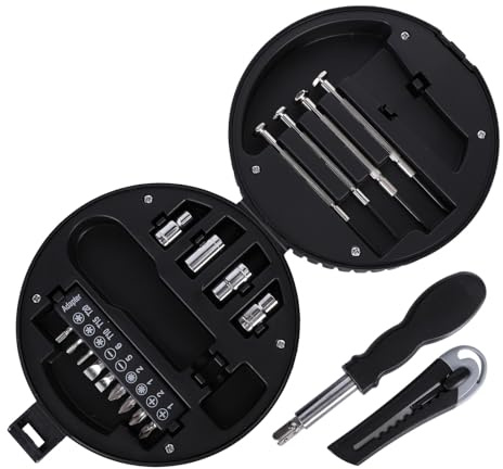 INOOMP Coffret à Outils 20 Pièces pour Réparation Pneus Vélo, Kit D'outils Manuels en Acier au Carbone Robuste, Trousse à Outils Maison Polyvalente pour Entretien et Réparation