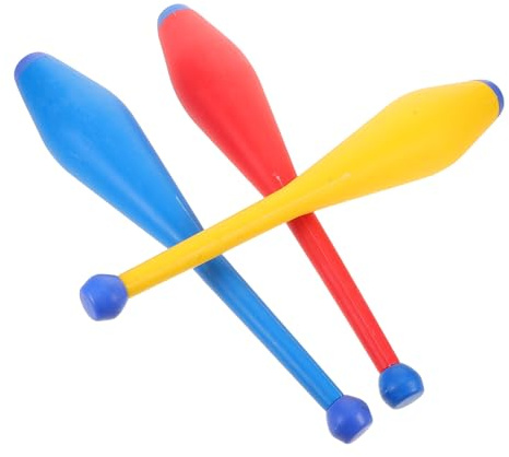 minkissy Set 3 Bastoni Acrobatici da Giocoleria da Clown Leggeri Impugnatura Antiscivolo, Bastoni da Giocoliere per Spettacoli Teatrali e Allenamento Avanzato, Accessori Acrobatici
