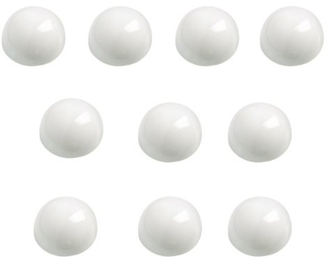 10x Weiß Kugelmagnet Ø 30 mm, weisse Magnete für Magnettafel, Magnet Boards, 30 mm Kugel