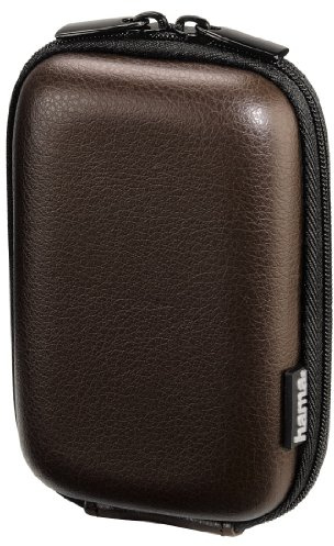 Hama Hardcase Kameratasche für eine Digitalkamera, Hardcase Leather Look 60H, Braun