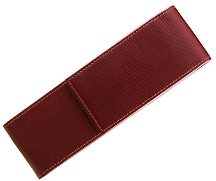 LAMY A 315 elegantes Leder-Etui aus hochwertigem Nappaleder in der Farbe Rot mit charakteristischer Prägung – für 2 Schreibgeräte geeignet