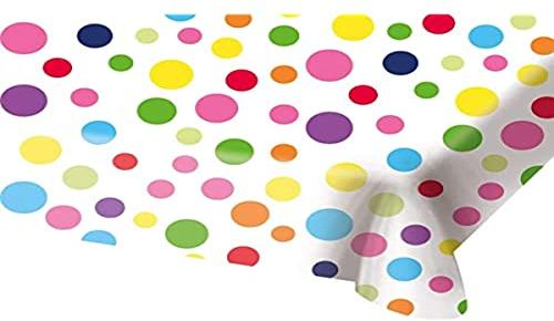 Festartikel Müller PVC-Tischdecke mit bunten Tupfen aus Polyethylen, Maße: 32x17,5 cm, 800.545.00