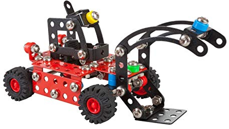 A ALEXANDER 1645 Constructor Wald Holztransporter Metall Bausatz, 194 Teile Metallbaukasten, Metallbausatz mit Nutzfahrzeug und Kunststoff Elementen, Konstruktionsspielzeug für Kinder ab 8 Jahren