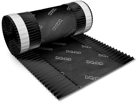 DQ-PP FIRSTBAND | Länge 5m | vRoll | Breite 240mm | Schwarz RAL 9005 |Aluminium PP Vlies | Selbstklebend | Dach Dachfirst Firstrolle First Rollfirst Band | Grat Gratrolle Gratband Firstabdeckung