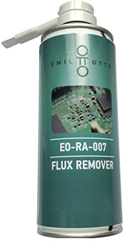Flux-Remover/Platinenreiniger EO-RA-007 mit Bürste (Dose mit 400 ml Inhalt), optimale Reinigung, ideale rückstandsfreie Verdunstung, angenehmer Geruch
