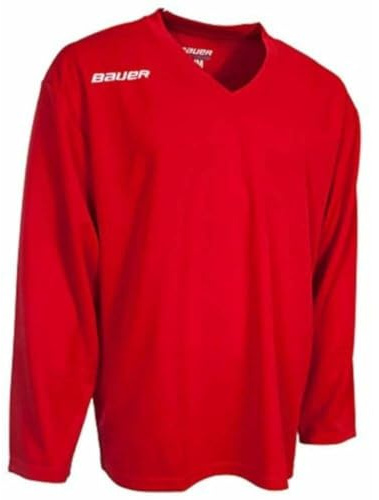 Bauer Hockey sobre Hielo S17 Flex Práctica Entrenamiento Camisa Jersey Senior - Rojo, L