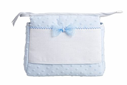 Filet - Trousse de Voyage avec Fermeture Éclair, Pochette de Voyage avec Poche en Toile Aida à Broder, Organisateur de Produits Beauté, 100% Made in Italy, Dimensions 24 x 20 x 10 cm