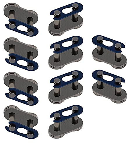 EMSea 10 Stück Stahlverbindungsglieder Master Connect Kettenglieder Split Clip Ersatz Verbindungsgelenk Link für Motorrad 428H