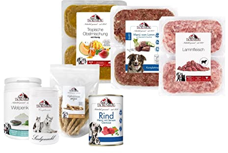 TACKENBERG - Welpen Probierpaket mit Lammfleisch - Für die Kleinen: Barf-Probierpaket für Einsteiger