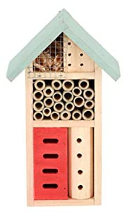 Rivanto® Basis Insektenhotel, Größe S, 9 x B 15 x H 25,5 cm, FSC-Holz, Nistkasten für Bienen, Käfer und andere Insekten