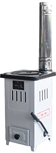 YYUINU Poêle à Charbon Multifonctionnel en Fonte, poêle à Bois à économie d'énergie, Four spécial pour Charbon de Bois en nid d'abeille, Cuisson, Eau bouillante, Chauffage,A