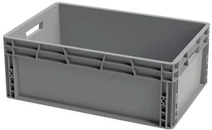 Recycled Plastic ECO Euro Plastic Stacking Industrial Storage Containers Boxes Crates! (45 Litre - 60 x 40 x 22cm)