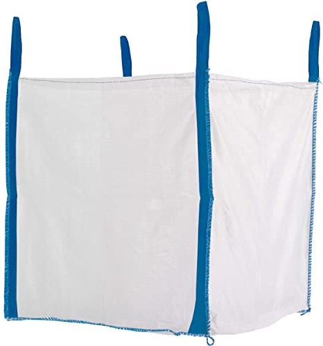 Safetytex Big Bag 90x90x90 cm DIN EN ISO 21898 zertifiziert (1 Stück) | Reißfestes Gewebe, hohe Belastbarkeit, UV-beständig, vier Hebeschlaufen, vielseitig, langlebig, einfaches Befüllen