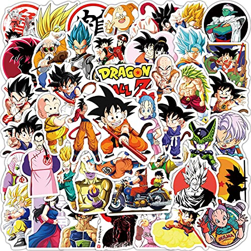 Dra_gon Ball Z Stickers for Laptop, Cars, Phone, Water Bottle, Skateboard, Suitcase, Guitar, Pad, Cute Anime Vinyl Stickers, Waterproof, Scrapbook Stickers 50pcs …