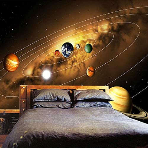 Fototapete Fotohintergrund Wandbild 3D Fototapete Wandbild Universum Galaxie Weltraum Planet Wohnzimmer Tv Hintergrundwand Wasserdichte Leinwand Malerei Selbstklebende Wandposter 400(B) x280(H) cm