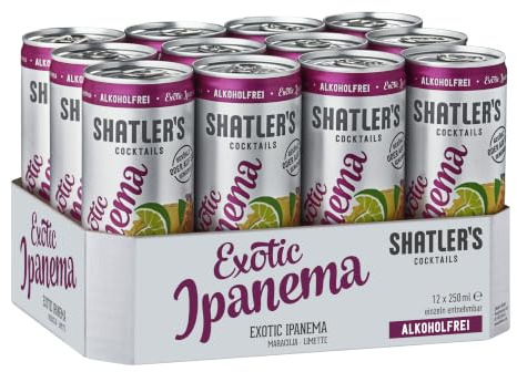 SHATLER'S Cocktails | Exotic Ipanema alkoholfrei | 12 x 250 ml | Maracuja & Limette · fruchtig-frisch · alkoholfrei · servierfertig · gekühlt oder auf Eis