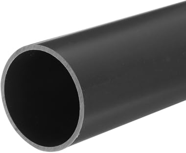QUARKZMAN PVC Rohr, Durchmesser 45.2mm Länge 200mm Rund Kunststoffrohr für Garten, Aquarium, Wasserleitung, Kabelkanal, lüftungsrohr (Hellgrau)