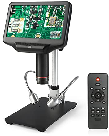 Mikroskop-Zubehör, USB-Digitalmikroskop, 12,7 cm, HD-Bildschirm, 1080P, Videomikroskop, Haltbarkeit und zuverlässige Leistung (Größe: AD407)