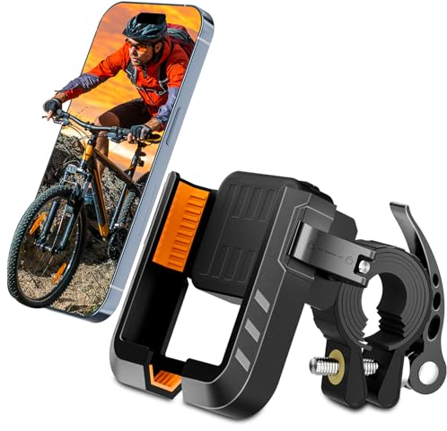 Zivacate Soporte Móvil Bicicleta, 360° Rotación Desmontable Soporte Movil Moto, Soporte Movil Bici Compatible con iPhone 13 15 14 Pro MAX Plus, Samsung (MAX), Teléfono Móvil 4.7'' a 7.2''