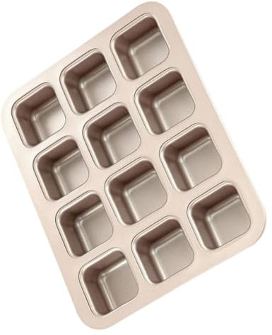 MAGICLULU Mini Teglia Antiaderente Per Muffin e Cupcake Carbonio Stampo Per Dessert e Piccole Torte Per Cucina e Feste