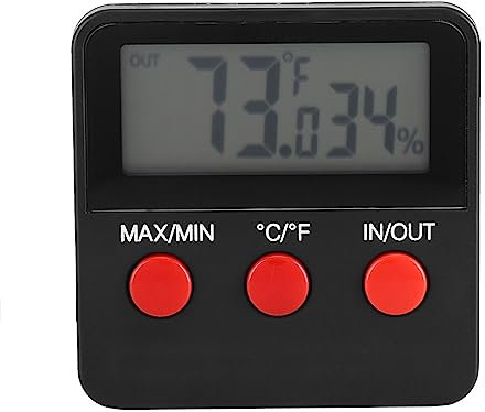 Termometro Digitale, Termometro LCD Per Rettili Igrometro Misuratore di Umidità con Sonda di Resistenza Per Incubatrice Per Uova Allevamento di Animali Domestici