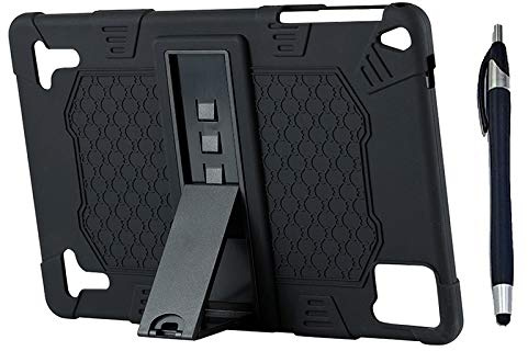 Bahwphry Funda universal de silicona para tablet de 10,1 pulgadas, soporte ajustable con lápiz capacitivo