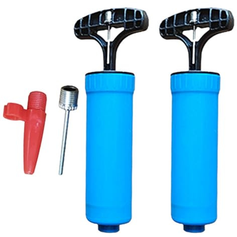 2 Stück Tragbare Ballluftpumpe – Handluftpumpe Für Bälle, Ballfußballpumpe Mit 2 Nadeln, 2 Düsen, Für Sportbälle, Basketballpumpe, Fußballpumpe, Volleyballpumpe