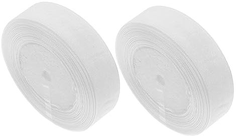 Hohopeti 2rollen Organza Geschenkband Transparente Ribbons Für Dekoration Geschenkverpackung Und Projekte Reinweiß Für Hochzeiten Und Feiern