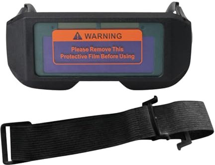 Occhiali per Saldatura Oscuramento Automatico – Saldatore Solare TIG MIG – Protezione UV e IR – Lente Autoscurante, Aste Regolabili, Ampio Campo Visivo, Antiriflesso, Saldatura Sicura e Comoda