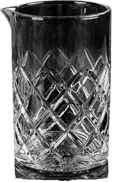 QIUYMGFG Shaker per Cocktail Kit Cocktail Cocktail Shaker Tazza per miscelazione Cocktail Professionale Bicchiere per agitazione per Barista in Vetro Cristallo(Grid)