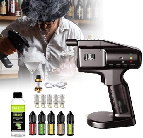 Outil À Bulles For Fumeur De Cocktails, Pistolet À Bulles Professionnel Bar Master, Fumoir Électrique, Fumoir À Froid Portatif, Injecteur De Fumée, Pistolet À Fumeur De Cocktails For Cocktails À Infus