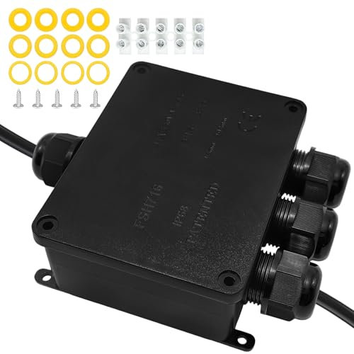 Xpieoyrm Scatola Derivazione Esterna, Scatola di Giunzione Elettrica Impermeabili IP68, Scatola Elettrica da Esterno, Connettori cavi impermeabili, Scatole di Derivazione Esterna per Cavi da 4-14mm