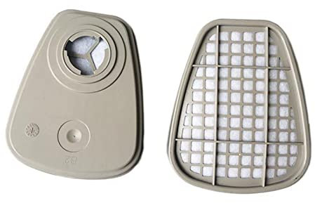 Respirador con Filtro de Gas 6001, Cartucho Químico de Carbón Activado para 6800, 7502 y 6200, Fácil de Instalar, Ligero y Portátil, con Protección Respiratoria y Mejora de la
