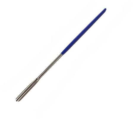 Cuchara de laboratorio de acero inoxidable - Espátula semirredondeada de 6.5 con mango de vinilo cómodo