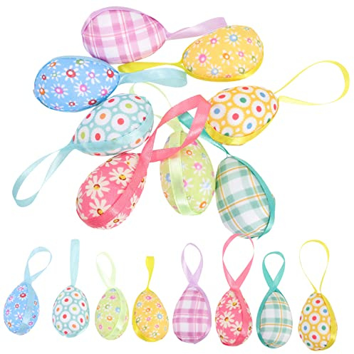 KAILIKETIY 24stücke Teiliges Bunter Mit Umwickelter Ostereier Für Dekorative Hängende Ostern-deko Für Innen Und Außendekoration Bastelprojekte Geschenkidee Für Familien