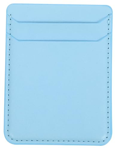 UKCOCO Portacarte Adesivo Doppio Per Smartphone Blu Custodia Wallet in Pu Resistente Organizer Di Credito e Id Accessorio Cellulare Pratico e Sicuro